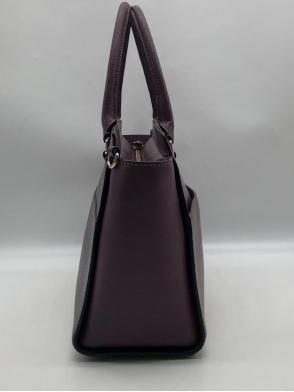 kate spade Deep Plum Leather Satchel with Gold Hardware - Picture 4 of 4